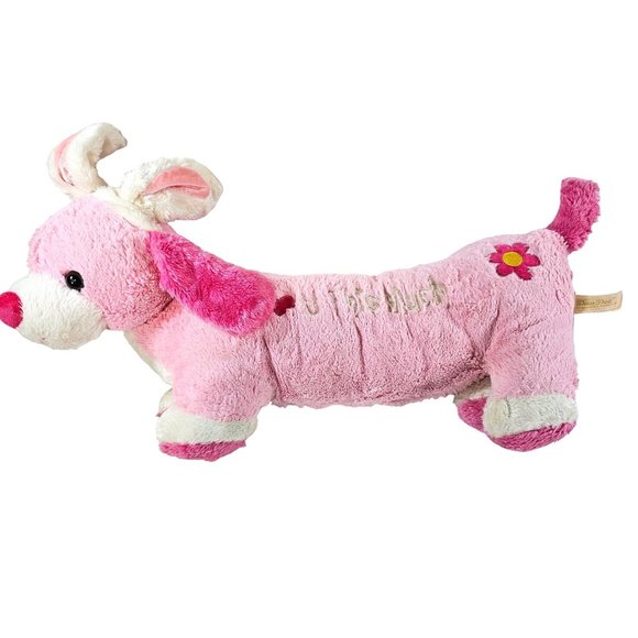 DanDee Dan Dee Pink Dachshund Plush I Love you This Much Vintage Toy - Picture 1 of 3